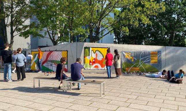Wandbildworkshop am Gymnasium Bürgerweise